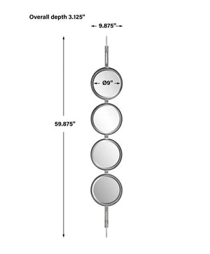 Button Mirror, Silver - modern mirror with sleek design for contemporary interiors | Image 8 | InSTYLE Home & Rugs