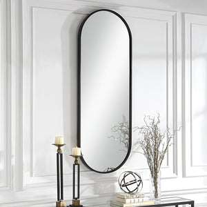 Varina Tall Mirror, Black - elegant mirror for adding style and light to any room | Image 7 | InSTYLE Home & Rugs