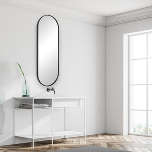 Varina Tall Mirror, Black - elegant mirror for adding style and light to any room | Image 6 | InSTYLE Home & Rugs