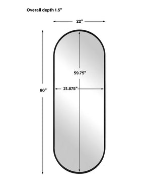 Varina Tall Mirror, Black - elegant mirror for adding style and light to any room | Image 8 | InSTYLE Home & Rugs