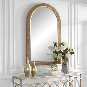 Cape Arch Mirror, Natural - modern mirror with sleek design for contemporary interiors | Image 5 | InSTYLE Home & Rugs