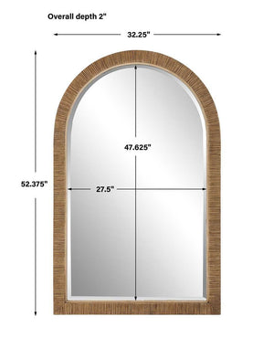 Cape Arch Mirror, Natural - modern mirror with sleek design for contemporary interiors | Image 6 | InSTYLE Home & Rugs
