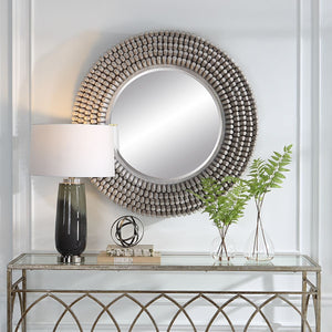 Portside Round Mirror, Gray - full-length mirror for creating the illusion of space and light | Image 1 | InSTYLE Home & Rugs