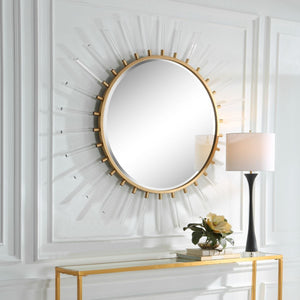 Oracle Round Mirror - elegant mirror for adding style and light to any room | Image 5 | InSTYLE Home & Rugs