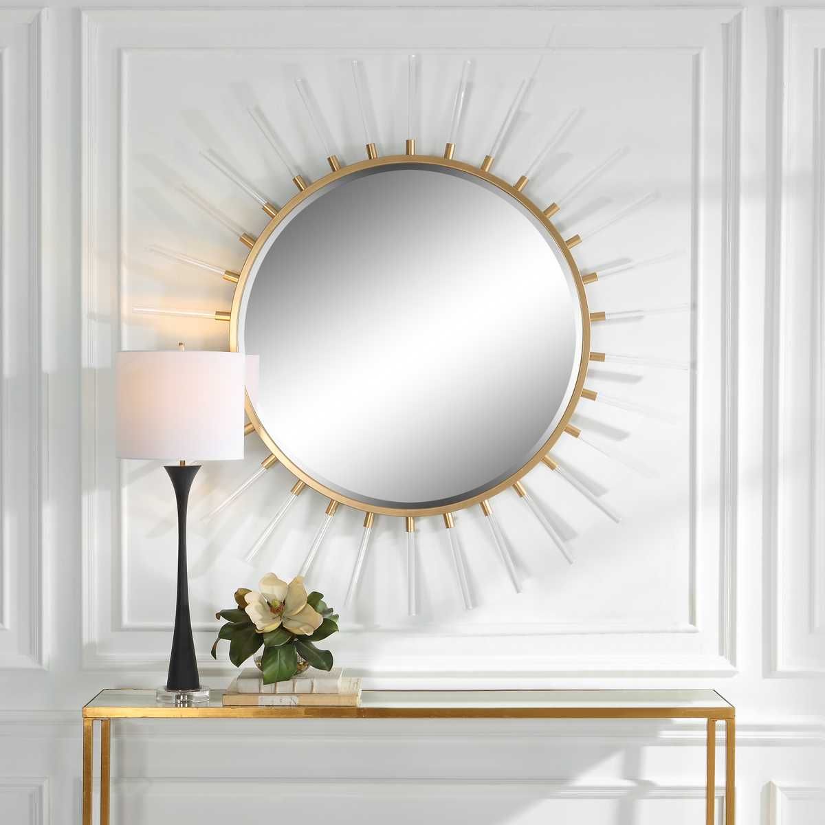 Oracle Round Mirror - elegant mirror for adding style and light to any room | Image 1 | InSTYLE Home & Rugs