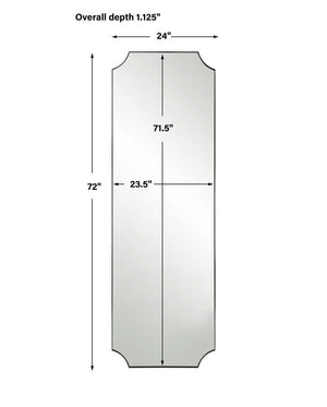 Lennox Tall Mirror, Nickel - full-length mirror for creating the illusion of space and light | Image 6 | InSTYLE Home & Rugs
