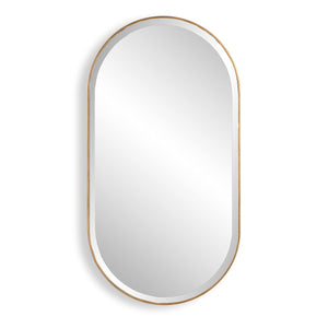Lago Oval Mirror, Gold - modern mirror with sleek design for contemporary interiors | Image 2 | InSTYLE Home & Rugs