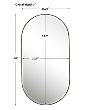 Lago Oval Mirror, Gold - modern mirror with sleek design for contemporary interiors | Image 7 | InSTYLE Home & Rugs