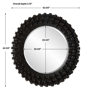 Circle of Piers Round Mirror - full-length mirror for creating the illusion of space and light | Image 6 | InSTYLE Home & Rugs