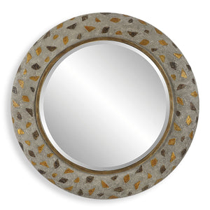 Copper Terrazzo Round Mirror - elegant mirror for adding style and light to any room | Image 2 | InSTYLE Home & Rugs
