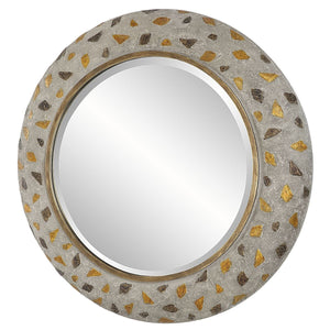 Copper Terrazzo Round Mirror - elegant mirror for adding style and light to any room | Image 3 | InSTYLE Home & Rugs