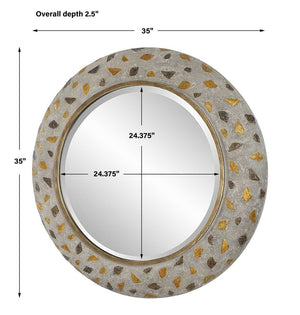 Copper Terrazzo Round Mirror - elegant mirror for adding style and light to any room | Image 5 | InSTYLE Home & Rugs