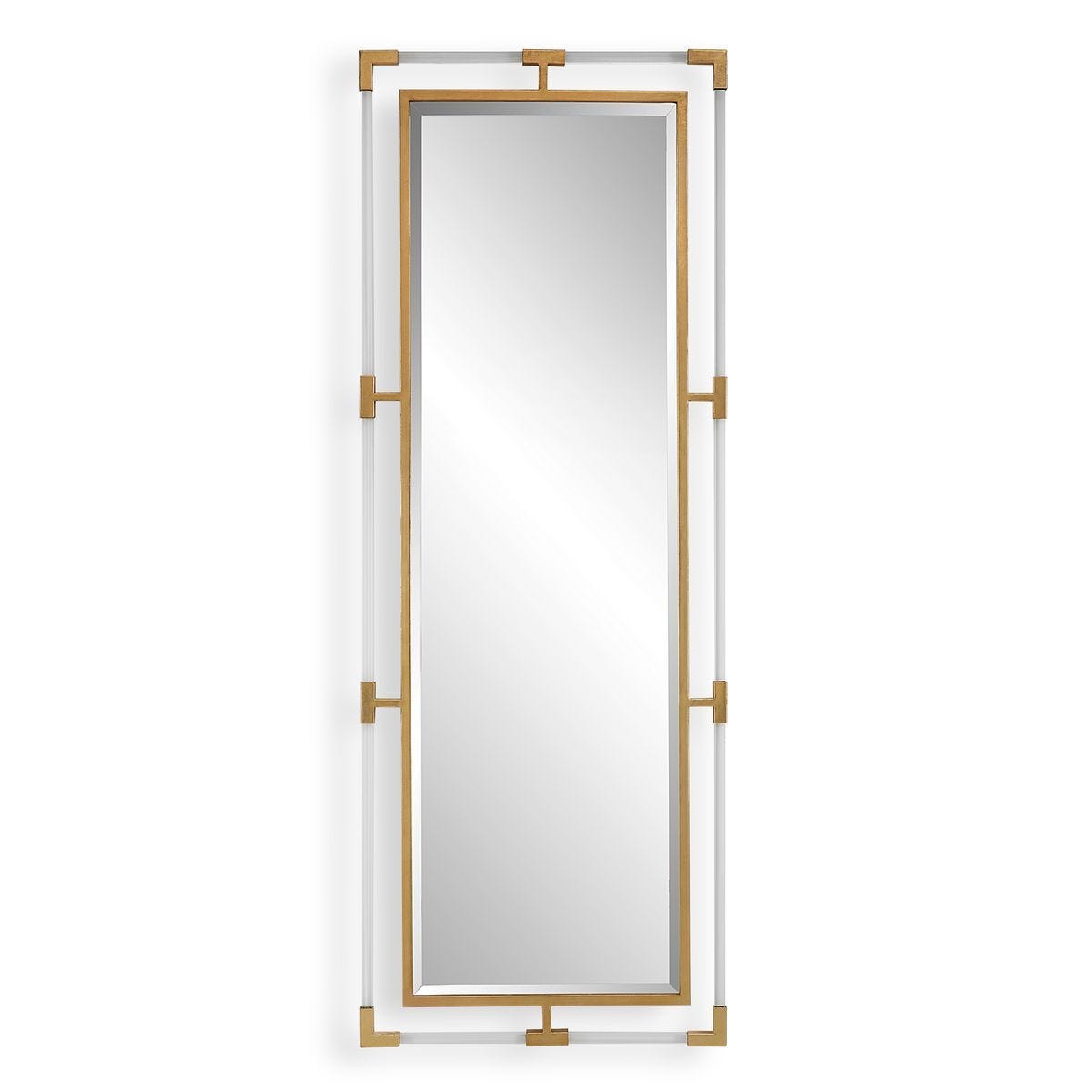 Balkan Tall Mirror, Gold - modern mirror with sleek design for contemporary interiors | Image 2 | InSTYLE Home & Rugs