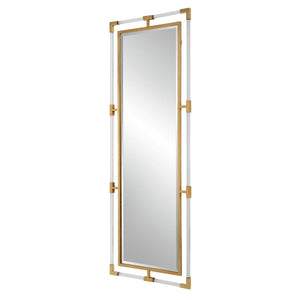 Balkan Tall Mirror, Gold - modern mirror with sleek design for contemporary interiors | Image 4 | InSTYLE Home & Rugs