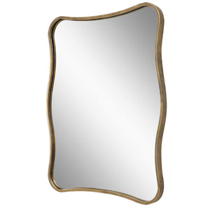 Pavia Vanity Mirror, Gold - modern mirror with sleek design for contemporary interiors | Image 4 | InSTYLE Home & Rugs