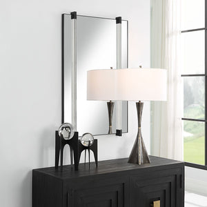 Ladonna Mirror, Black - full-length mirror for creating the illusion of space and light | Image 1 | InSTYLE Home & Rugs