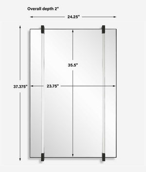 Ladonna Mirror, Black - full-length mirror for creating the illusion of space and light | Image 6 | InSTYLE Home & Rugs