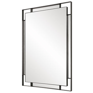 Stellan Mirror, Black - modern mirror with sleek design for contemporary interiors | Image 4 | InSTYLE Home & Rugs