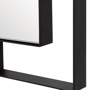 Stellan Mirror, Black - modern mirror with sleek design for contemporary interiors | Image 6 | InSTYLE Home & Rugs