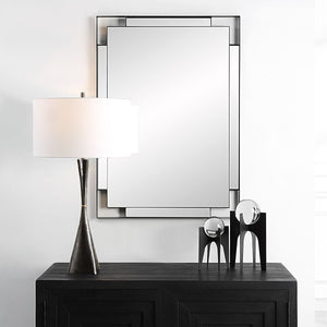 Stellan Mirror, Black - modern mirror with sleek design for contemporary interiors | Image 5 | InSTYLE Home & Rugs