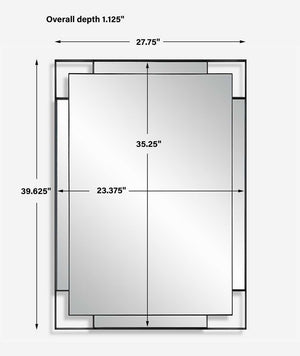 Stellan Mirror, Black - modern mirror with sleek design for contemporary interiors | Image 7 | InSTYLE Home & Rugs