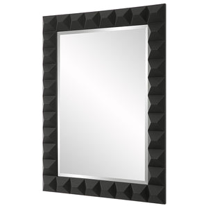 Studded Mirror, Black - elegant mirror for adding style and light to any room | Image 4 | InSTYLE Home & Rugs