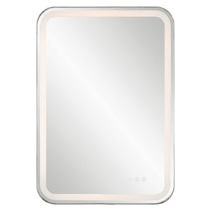 Crofton Lighted Vanity Mirror, Nickel - elegant mirror for adding style and light to any room | Image 4 | InSTYLE Home & Rugs