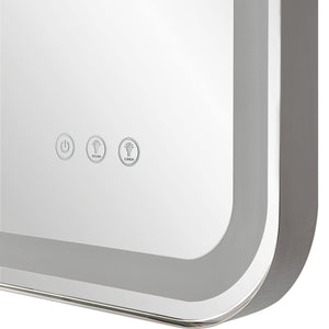 Crofton Lighted Vanity Mirror, Nickel - elegant mirror for adding style and light to any room | Image 10 | InSTYLE Home & Rugs