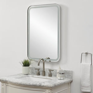 Crofton Lighted Vanity Mirror, Nickel - elegant mirror for adding style and light to any room | Image 9 | InSTYLE Home & Rugs