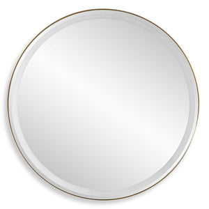 Crofton Lighted Round Mirror, Brass - elegant mirror for adding style and light to any room | Image 2 | InSTYLE Home & Rugs
