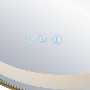 Crofton Lighted Round Mirror, Brass - elegant mirror for adding style and light to any room | Image 11 | InSTYLE Home & Rugs