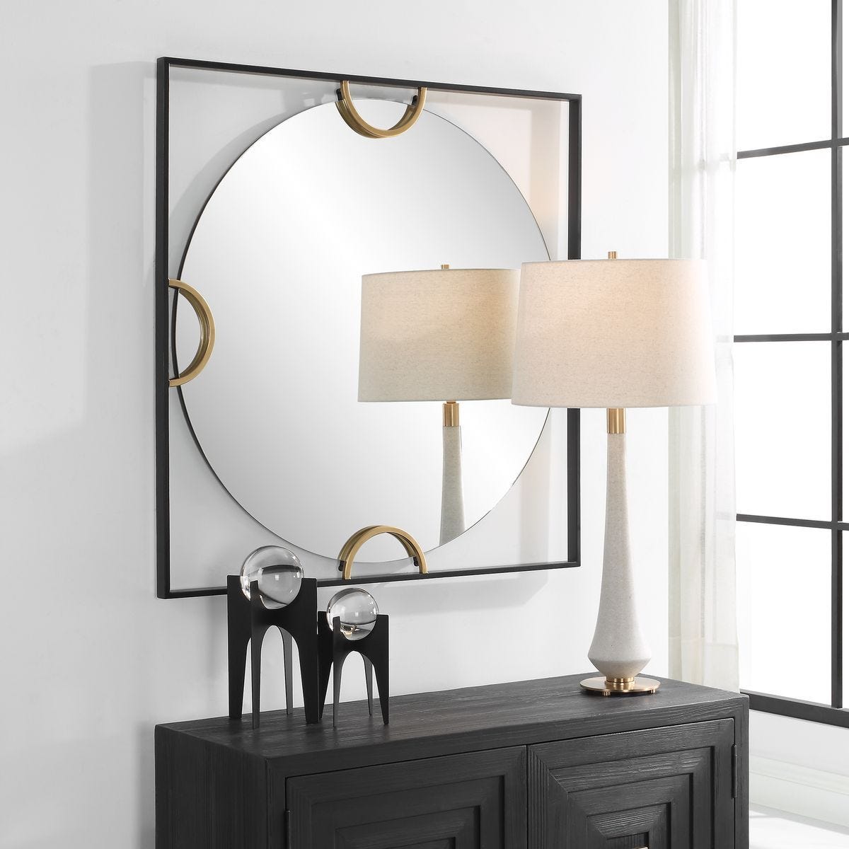 Hinson Square Mirror - full-length mirror for creating the illusion of space and light | Image 1 | InSTYLE Home & Rugs