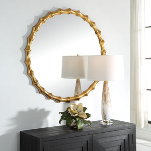 Nacala Round Mirror - modern mirror with sleek design for contemporary interiors | Image 3 | InSTYLE Home & Rugs