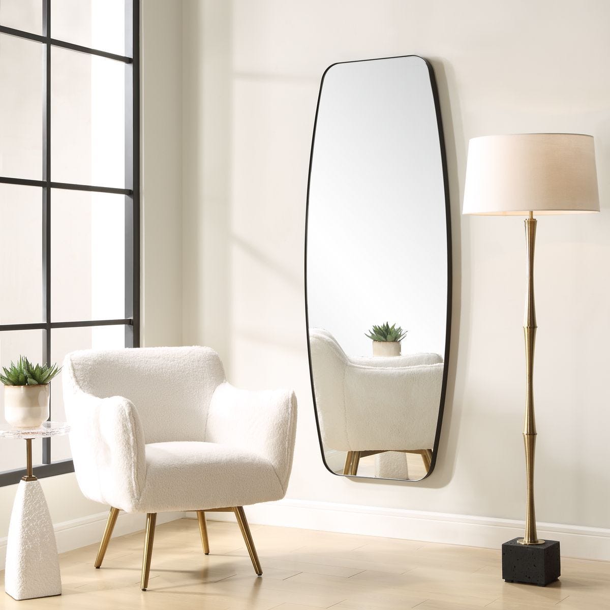 Caspian Mirror - full-length mirror for creating the illusion of space and light | Image 1 | InSTYLE Home & Rugs
