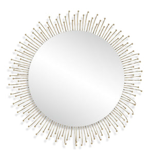 Aga Round Mirror - modern mirror with sleek design for contemporary interiors | Image 2 | InSTYLE Home & Rugs