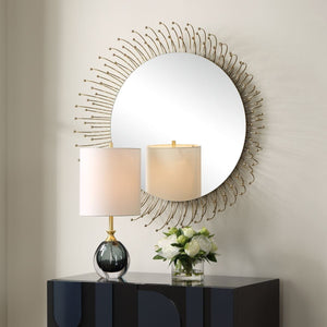 Aga Round Mirror - modern mirror with sleek design for contemporary interiors | Image 3 | InSTYLE Home & Rugs