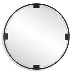 Cornelia Round Mirror - modern mirror with sleek design for contemporary interiors | Image 2 | InSTYLE Home & Rugs