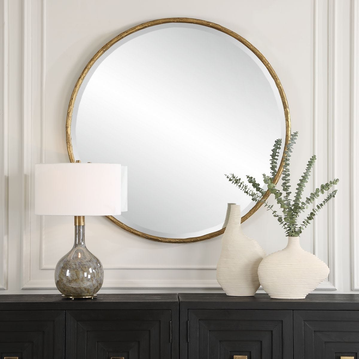 Sutton Round Mirror - elegant mirror for adding style and light to any room | Image 1 | InSTYLE Home & Rugs