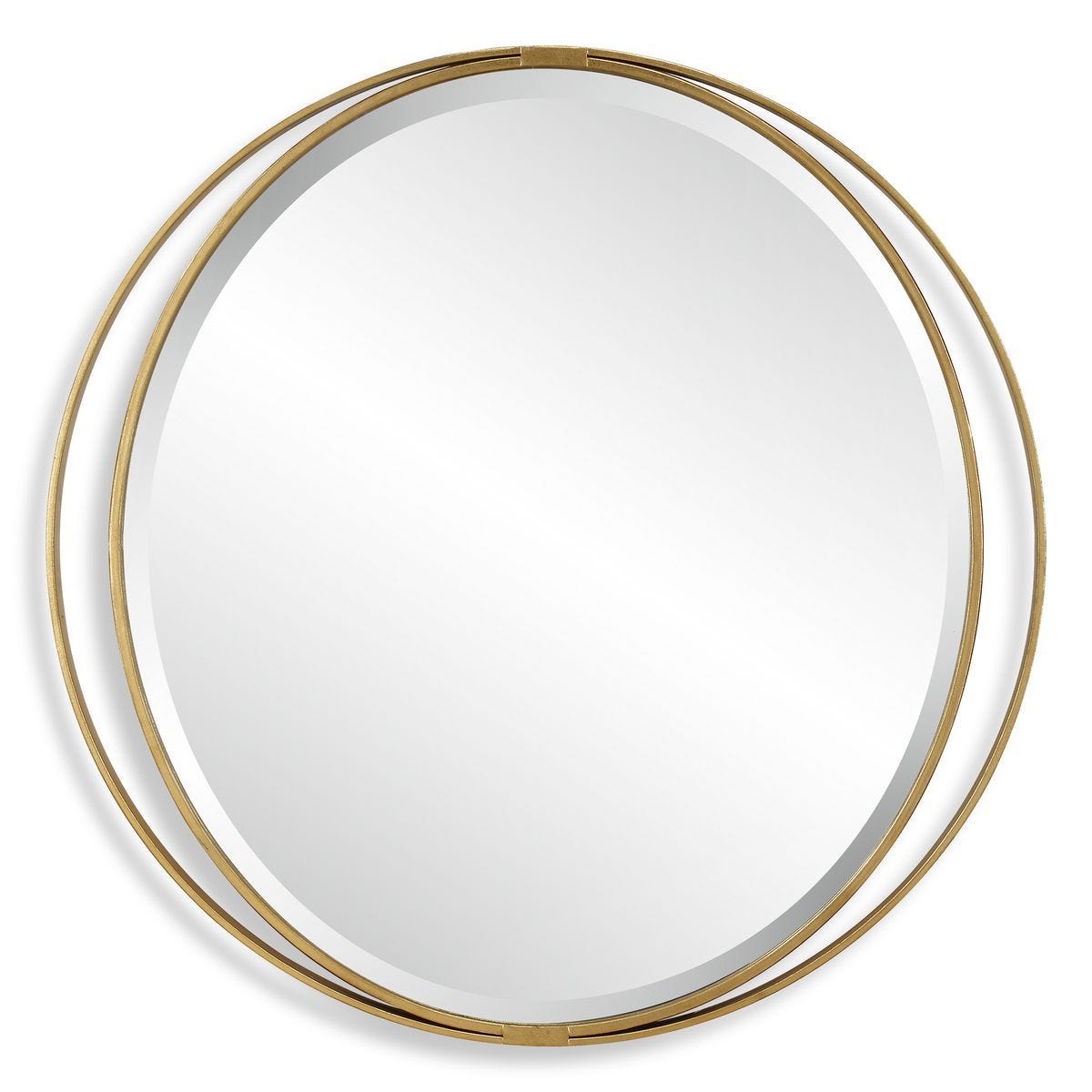 Rhodes Round Mirror - modern mirror with sleek design for contemporary interiors | Image 2 | InSTYLE Home & Rugs