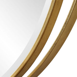 Rhodes Round Mirror - modern mirror with sleek design for contemporary interiors | Image 5 | InSTYLE Home & Rugs