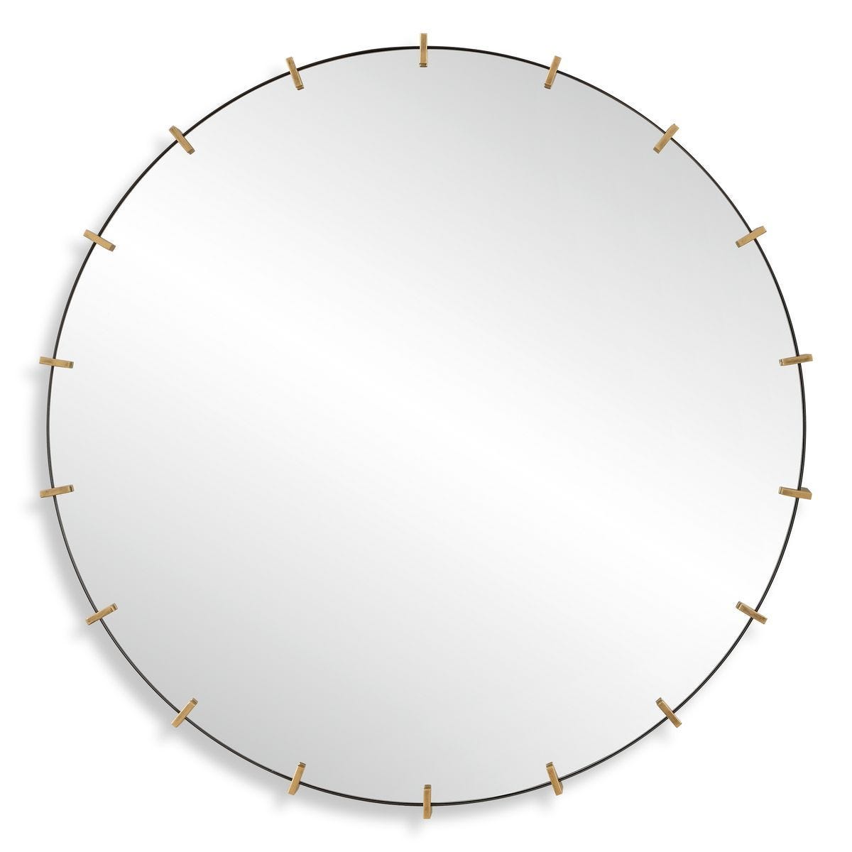 Pali Round Mirror - full-length mirror for creating the illusion of space and light | Image 2 | InSTYLE Home & Rugs