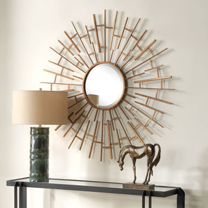 Tangled Round Mirror - modern mirror with sleek design for contemporary interiors | Image 3 | InSTYLE Home & Rugs