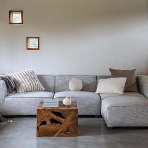 Natura Flow Condo Square Coffee Table — Teak Root - condo-size square teak-root coffee table, each piece unique | Image 2 | InSTYLE Home & Rugs