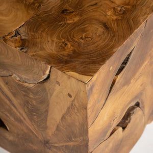 Natura Flow Square Coffee Table — Reclaimed Teak Root - one-of-a-kind square coffee table carved from teak root | Image 5 | InSTYLE Home & Rugs