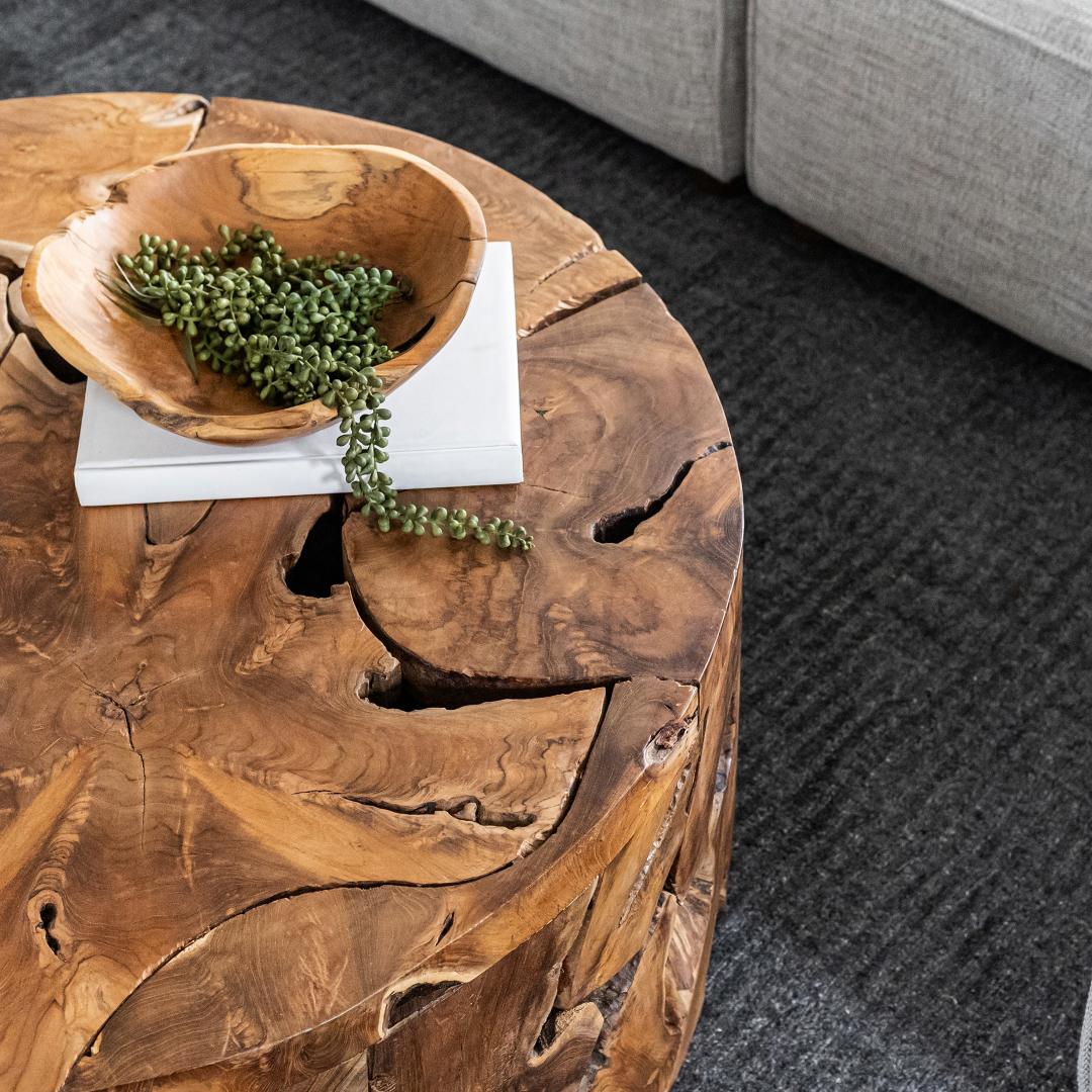 Natura Tipis set of three live-edge teak bowls | InSTYLE Home & Rugs