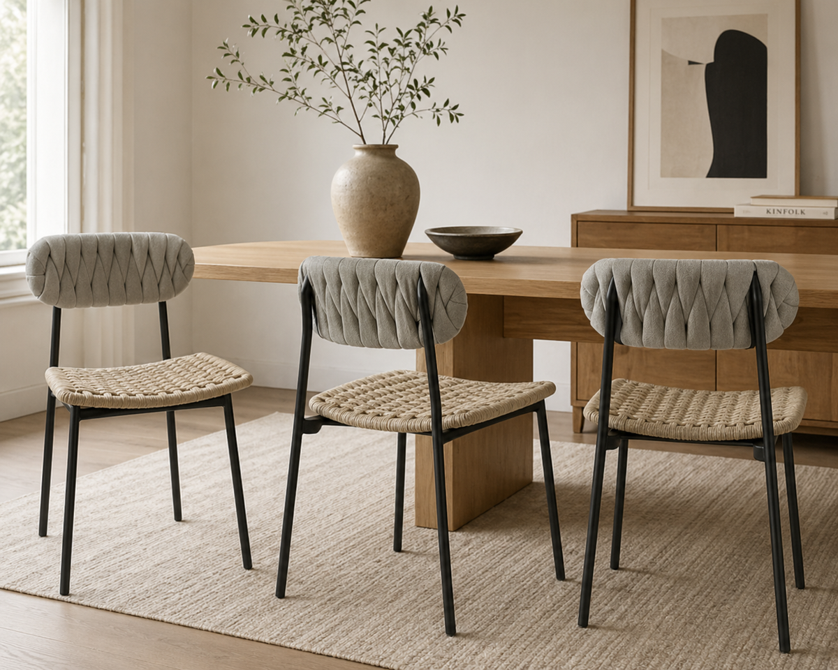 Aeris Woven Chair - comfortable seating for dining and office spaces | Image 2 | InSTYLE Home & Rugs
