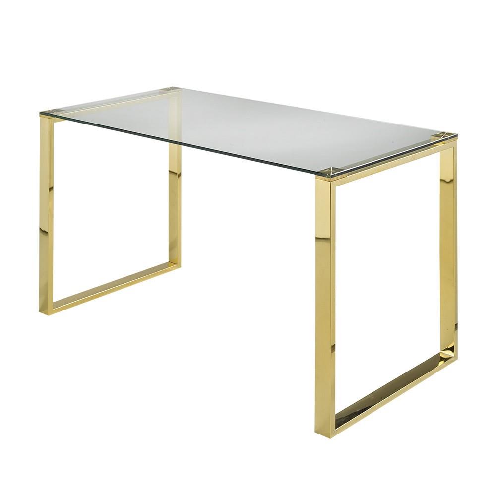 DAVID B GLASS DESK GOLD - functional desk for home offices | Image 1 | InSTYLE Home & Rugs