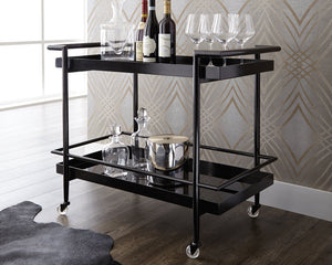 Livingston Bar Cart - perfect storage for drinks and glassware | Image 3 | InSTYLE Home & Rugs