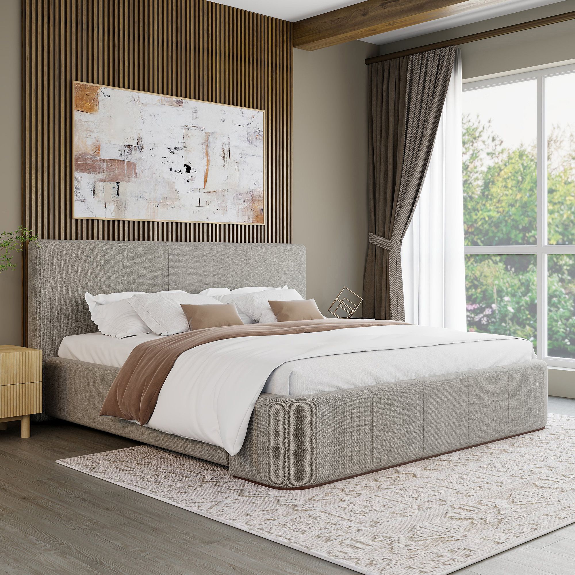 Harrod 78" King Platform Bed - luxurious bed for modern homes | Image 2 | InSTYLE Home & Rugs