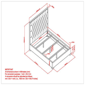 Lucille 60" Queen Bed - comfortable bed for restful sleep | Image 9 | InSTYLE Home & Rugs